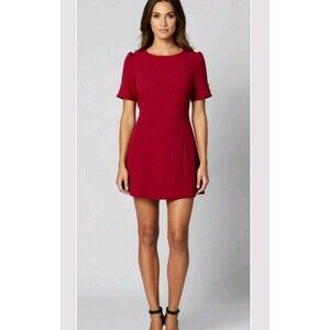 Vtg Forever 21 Dress Women's Stewardess Mini Large RED